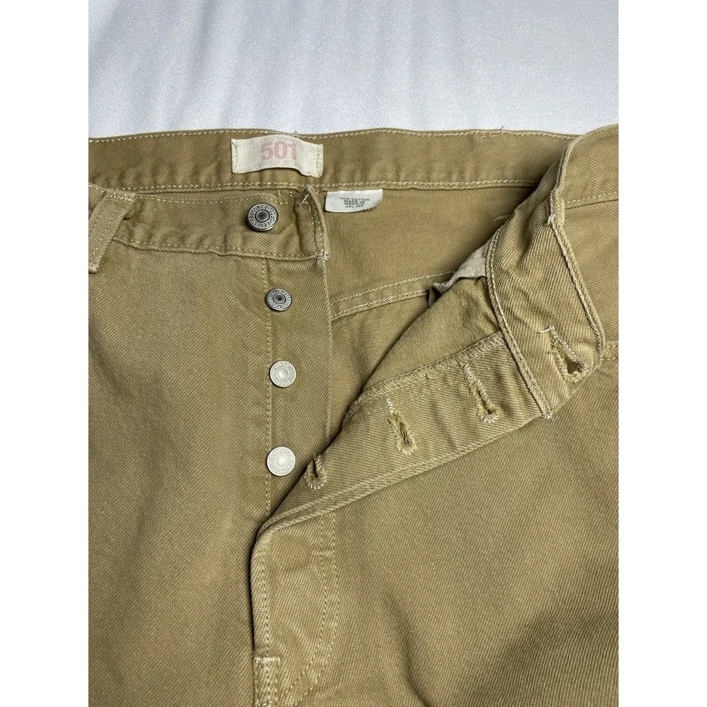 Levis 501 XX Jeans‎ Y2K 38x32 Tan Denim 100% Cotton Button Fly Straight Leg